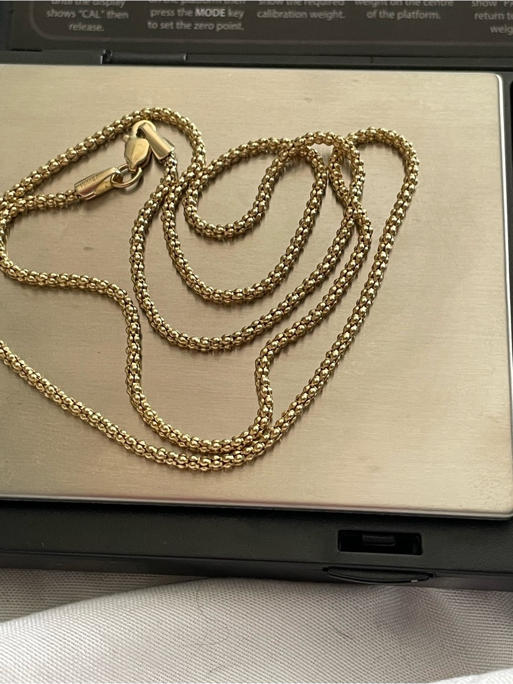 14k YG 1.6mm wheat chain 20”